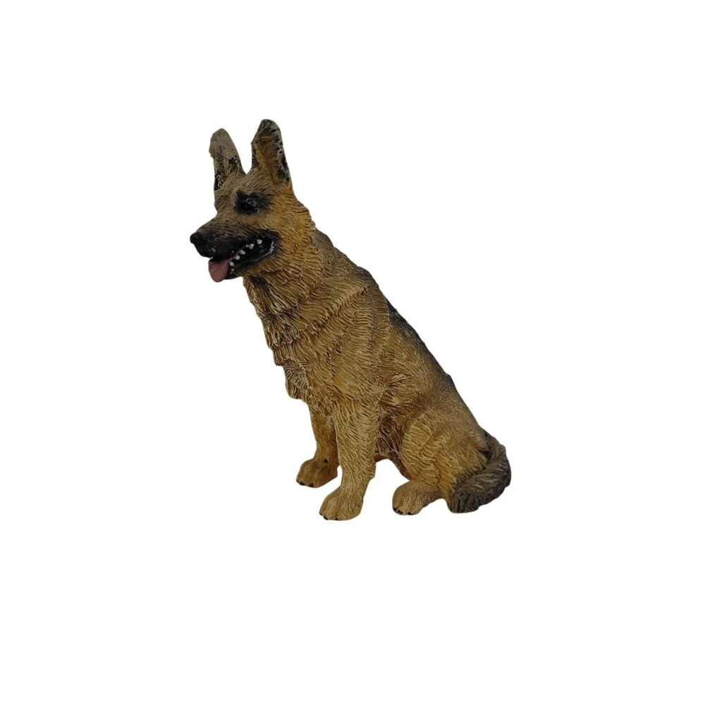 German Shepherd Dog Figurine Black & Tan 3.5 Inches Tall